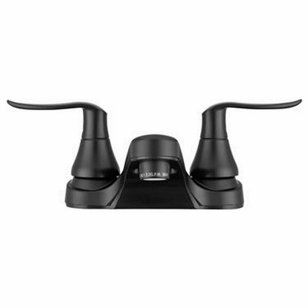 Salle De Bain Usa DFNML800MB Deck Mount Lever Handle Lavatory Faucet - Matte Black SA3029276